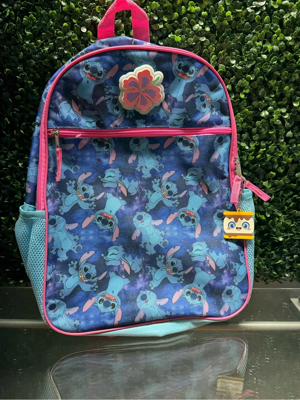 Disney Blue & Pink Stitch Kids Backpack